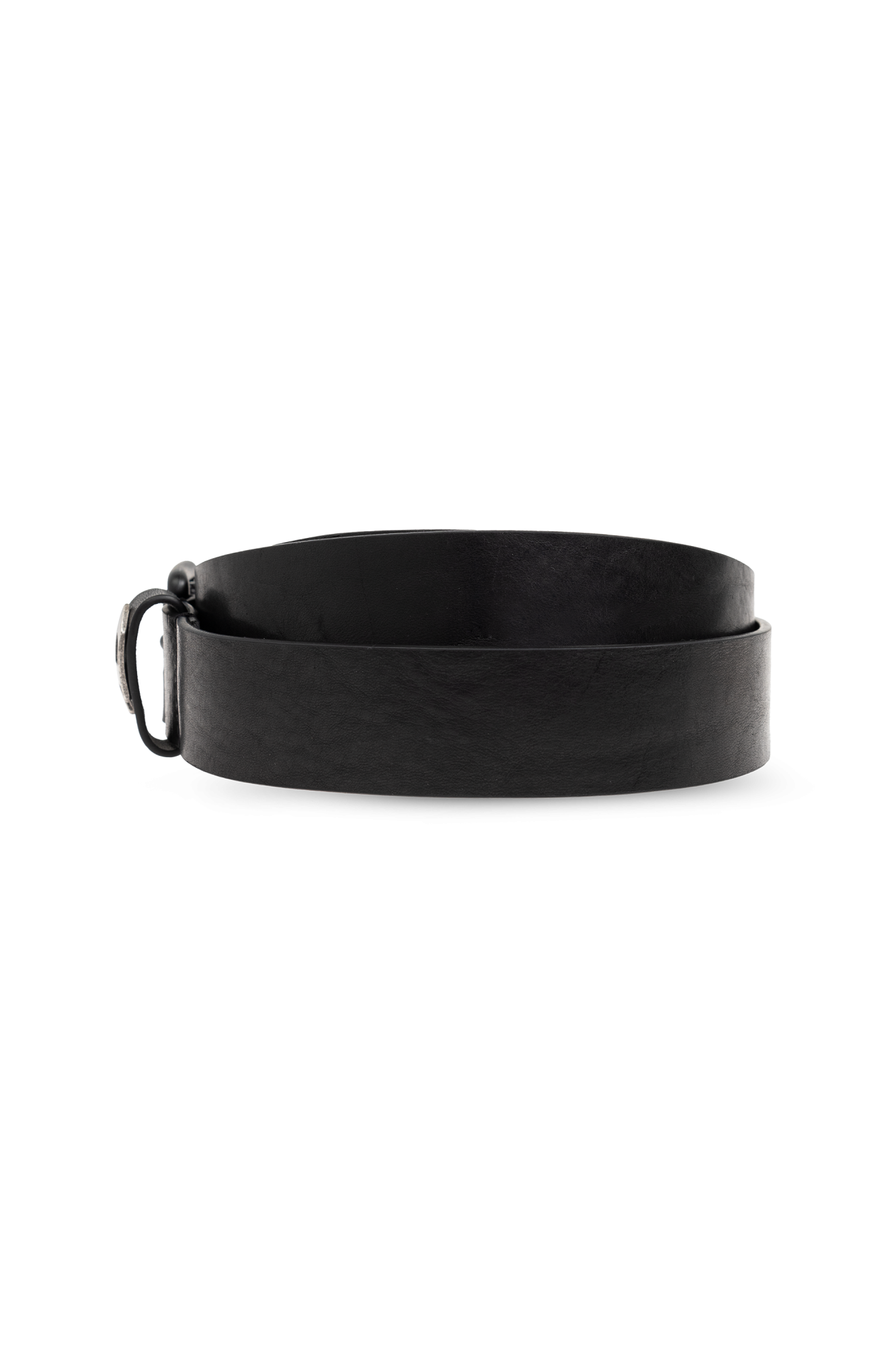 ラスト１点　新品　ディーゼル　ベルト85　X09396　B-DAVE Ⅱ B-DAVE II Man: Shiny leather belt with logo loop | Diesel